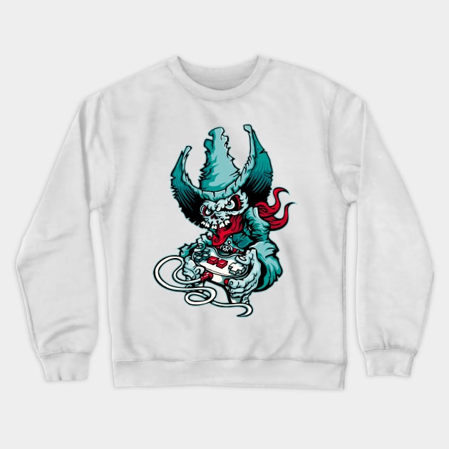 Skull Gamer Crewneck Sweatshirt by D3monic